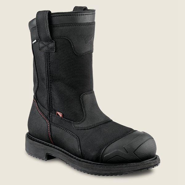 Red Wing Safety Boots Black - Mens Maxbond - 11-inch Waterproof Toe Pull-on - 6192-EIHUS